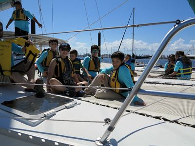 The Catamaran Was Able To Take The Campers To Moody Gardens